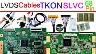 LED TV SPARE PARTS SALE'S IN Pakistan By Audio Amplifier LVDS Cables Led TKON SLVC Pin 68