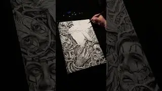 Drawing Chicano Art / Work in Progress #chicanoart #chicanostyle #clownart
