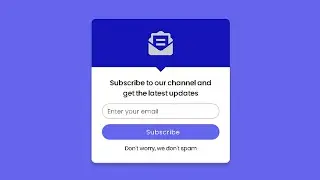 Email Subscription Form using HTML & CSS | Newsletter Design