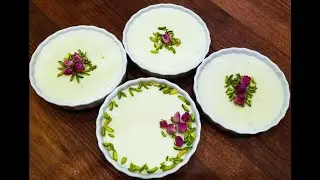 Rice Pudding, Fereni  (Persian Porridge)  فرنی #Vegetarian