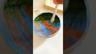 Easy painting idea! Coconut shell painting🥥✨ #craftideas #acrylicpaintings #viral #flowerpainting