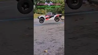 rc car destroys motorbike in a race #rc #rccars #bashing #brushless #motorcycle #racing #rovan #losi
