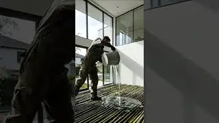 AMAZING 🤯This floor transforms when the light turns on 😲#epoxy #interiordesign #homedesign