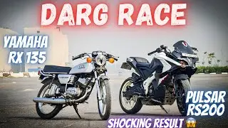 Yamaha RX135 vs Bajaj Pulsar RS200 Drag Race //  बजाज से ये उम्मीद नहीं थी। 🫣 #bajaj #yamaha #race