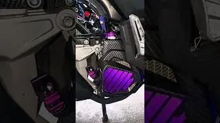 CUSTOM RADIATOR COVER + RADIATOR CAP FOR FALCON 180i 🖤💜🛵💨 #falcon180i #sirohwbuilds #modifikasi