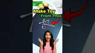 How to make toy from ear stick | ghar par toy kaise banaye | cotton buds and rubber craft #crafts