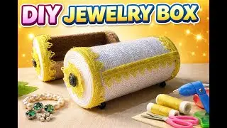 Handmade Jewelry Box DIY | Rope & Cardboard Craft Storage Box at Home