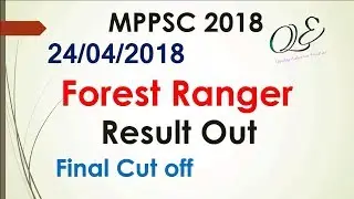 MPPSC 2018 Forest Ranger Result out || MPPSC 2018