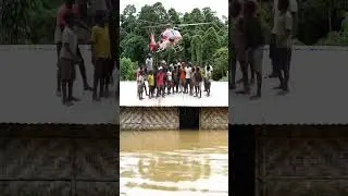 Tense Moments as Villagers Rescued from Flash Flood! #youtubeshorts #flood
