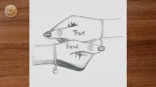BFF Easy Pencil Drawing Art | How to Draw True Friends Holding Hands! (step by step)