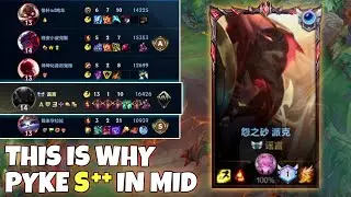 CHINESE TOP 1 PYKE GAMEPLAY | THIS IS HOW TO USE PYKE 100% - WILD RIFT