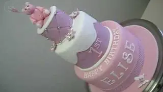 Baby's 1st Birthday 3 Tier Cake & Mini 4 Tier Anniversary Cake