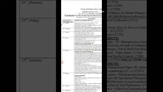#ba sem 3 #datesheet #puchdexam #puchddatesheet2024 #ba #sem3 #trending