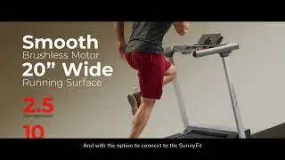 Ultimate Home Workout Treadmill Foldable Auto Incline Shock Absorption Free SunnyFit App