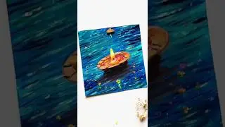 Diya 🪔 Painting #Shorts #art #shortvideo #artwork #ganga #diya