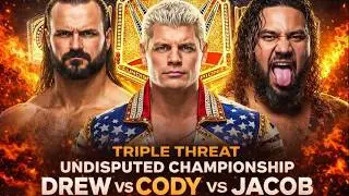 Drew McIntyre vs Cody Rhodes vs Jacob Fatu 🔥 Undisputed Championship Triple Threat | WWE Dream Match