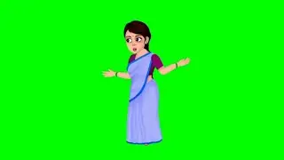 Green Screen Cartoon Characters | No Copyright Video | Indian Wife Character | Dream of Animation