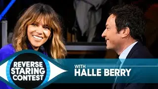 Reverse Staring Contest with Halle Berry | The Tonight Show Starring Jimmy Fallon
