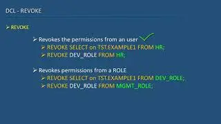 46 Oracle SQL Developer Tutorial For Beginners   53   DCL   REVOKE