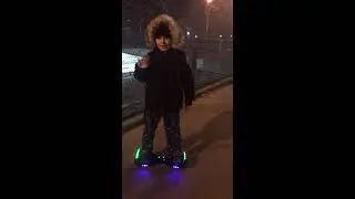 Ramy Bouchefra playing with his hoverboard
