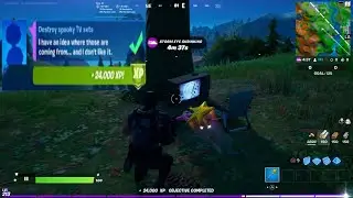 Destroy spooky TV sets (5) locations in Fortnite - Foreshadow Quest