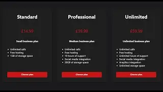 Pricing Table Design (HTML, CSS)