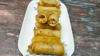 DELICIOUS Cheese Corn Spring Rolls
