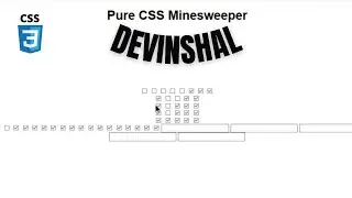 Build Your Own MineSweeper Game In Pure Css For Beginners Tutorial | DevInshal