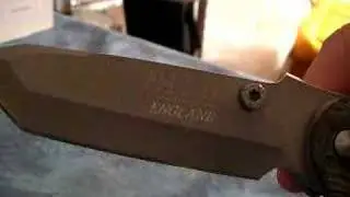 Coltello Custom Farid Mehr T1000 Folder Knife Micarta