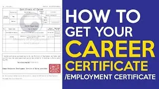 How to Get EPS Career Certificate /Employment Certificate
