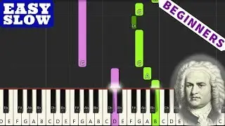 Johann Sebastian Bach - Arioso in G - EASY Piano Tutorial for Beginners