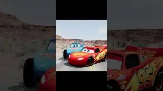 Mcqueen and KING DINOCO vs SUPER TRUCK & Traffic Bollard in Beamng Drive