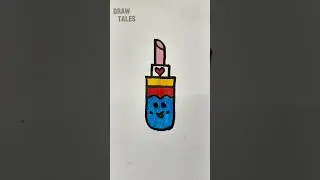 EASY LIPSTICK 💄 DRAWING #shorts #shortsfeed #drawing #art #shortsviral  #easydrawing #satisfying