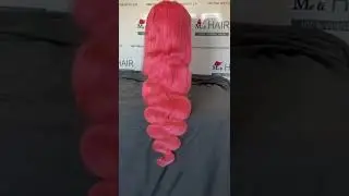 30inch Pink Wig Pink hair Transparent lace Full frontal wig💕