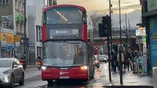 *Rare & 1ST TIME* Wright StreetDeck Electroliner Transport UK 3127 LV25CVJ Route 109 Brixton 