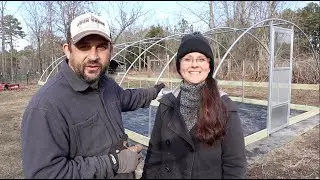 Our FIRST Project of 2020 is ALMOST DONE!  Building the Greenhouse we got on the internet!