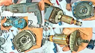Dong cheng DZC05-26B Hammer Drill Machine Repair , Bearing change 609/607 ,field coil damage problem