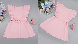 DIY Designer Ruffled Baby Frock Cutting & Stitching Full Tutorial
