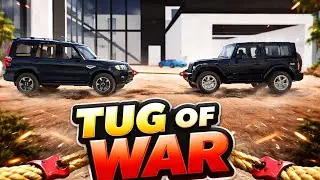Scorpio vs thar tug of war ! indianvehiclesimulator3d!indianbikedriving3d!satyagaminz😎😎😎
