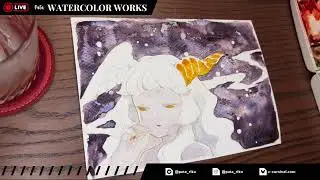 アナログ水彩作業配信
