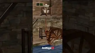 How a Water Mill Works | 3D Animation Explained#3DAnimation #WaterMill #HowItWorks