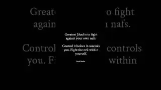 Allah tells us the sinful desires within ourselves must be controlled so that we will enter Paradise