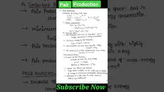 pair production exam helper notes Quantum mechanics MSC physics class notes