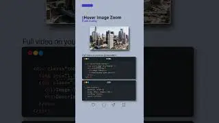 Easy HTML CSS Hover Zoom with Overlay Tutorial #Shorts #coding #html #css