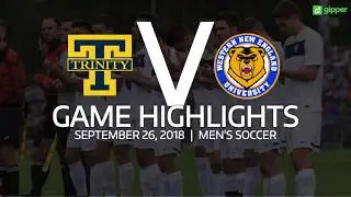 Trinity Men's Soccer Highlights vs WNE 9/26/18