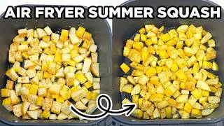 Easy Air Fryer Summer Squash with Garlic & Parmesan