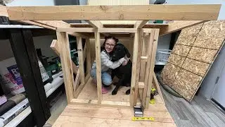 Building a MODERN DOG HOUSE | FRAMING