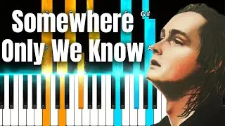 Somewhere Only We Know Keane - EASY Piano Chords Tutorial (SHEET MUSIC)