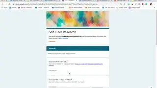Instructions for Self-Care Research Form