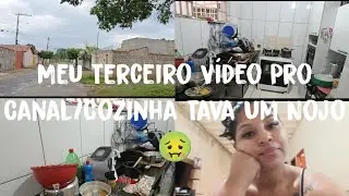 MEU TERCEIRO VÍDEO PRO CANAL / COZINHA TAVA UM NOJO 🤢